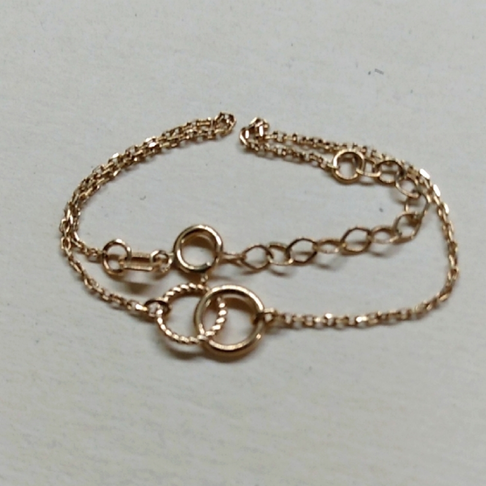 14k Yellow Gold Infinity Elegant Chain Bracelet